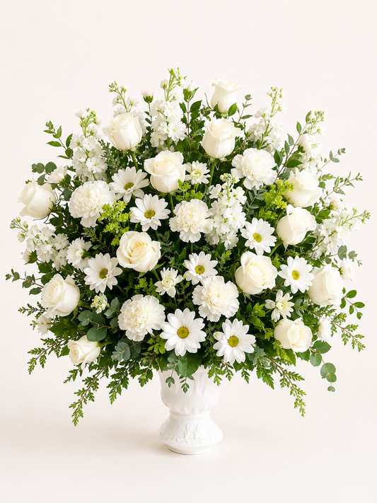 all-white-funeral-arrangement
